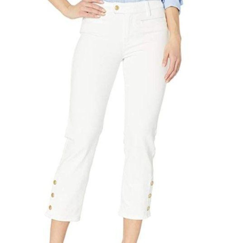 Liverpool Women's Abby Crop Skinny Jeans White Size 10 New